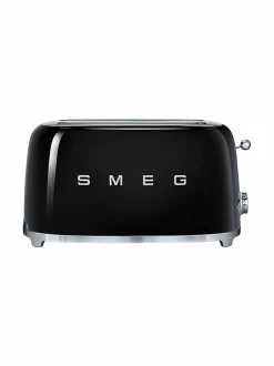 Leivänpaahtimet<Smeg TSF02BLEU-leivänpaahdin, 4 viipaleelle MUSTA