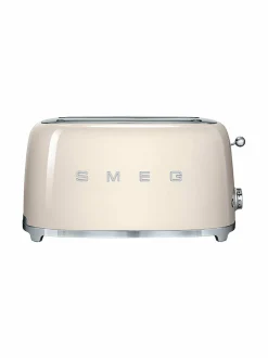 Leivänpaahtimet<Smeg TSF02CREU-leivänpaahdin, 4 viipaleelle LUONNONVALKOINEN
