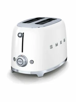 Leivänpaahtimet<Smeg TSF01WHEU-leivänpaahdin, 2 viipaleelle VALKOINEN