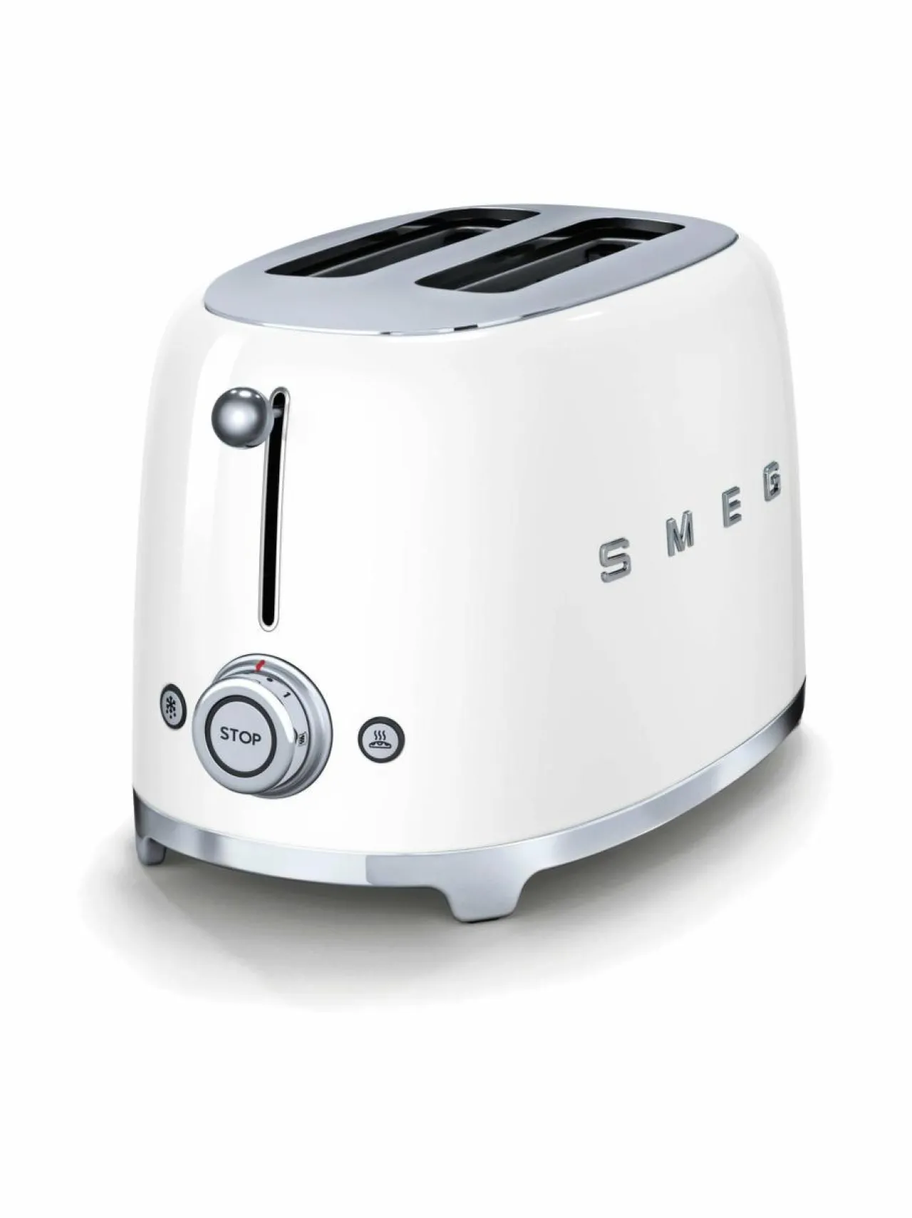 Leivänpaahtimet<Smeg TSF01WHEU-leivänpaahdin, 2 viipaleelle VALKOINEN