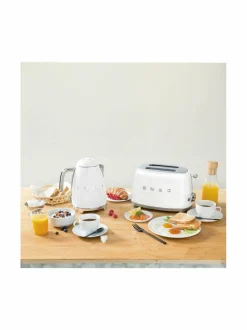 Leivänpaahtimet<Smeg TSF01WHEU-leivänpaahdin, 2 viipaleelle VALKOINEN