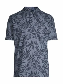 Paidat<Cap Horn Tucker Palm Leaves -pikeepaita DENIM BLUE AOP