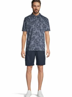 Paidat<Cap Horn Tucker Palm Leaves -pikeepaita DENIM BLUE AOP