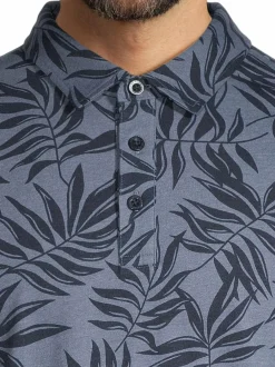 Paidat<Cap Horn Tucker Palm Leaves -pikeepaita DENIM BLUE AOP