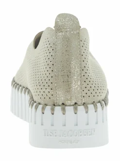 Avokkaat & Korkokengät<ILSE JACOBSEN Tulip Flats-kengät 710100 SILVER/WHITE