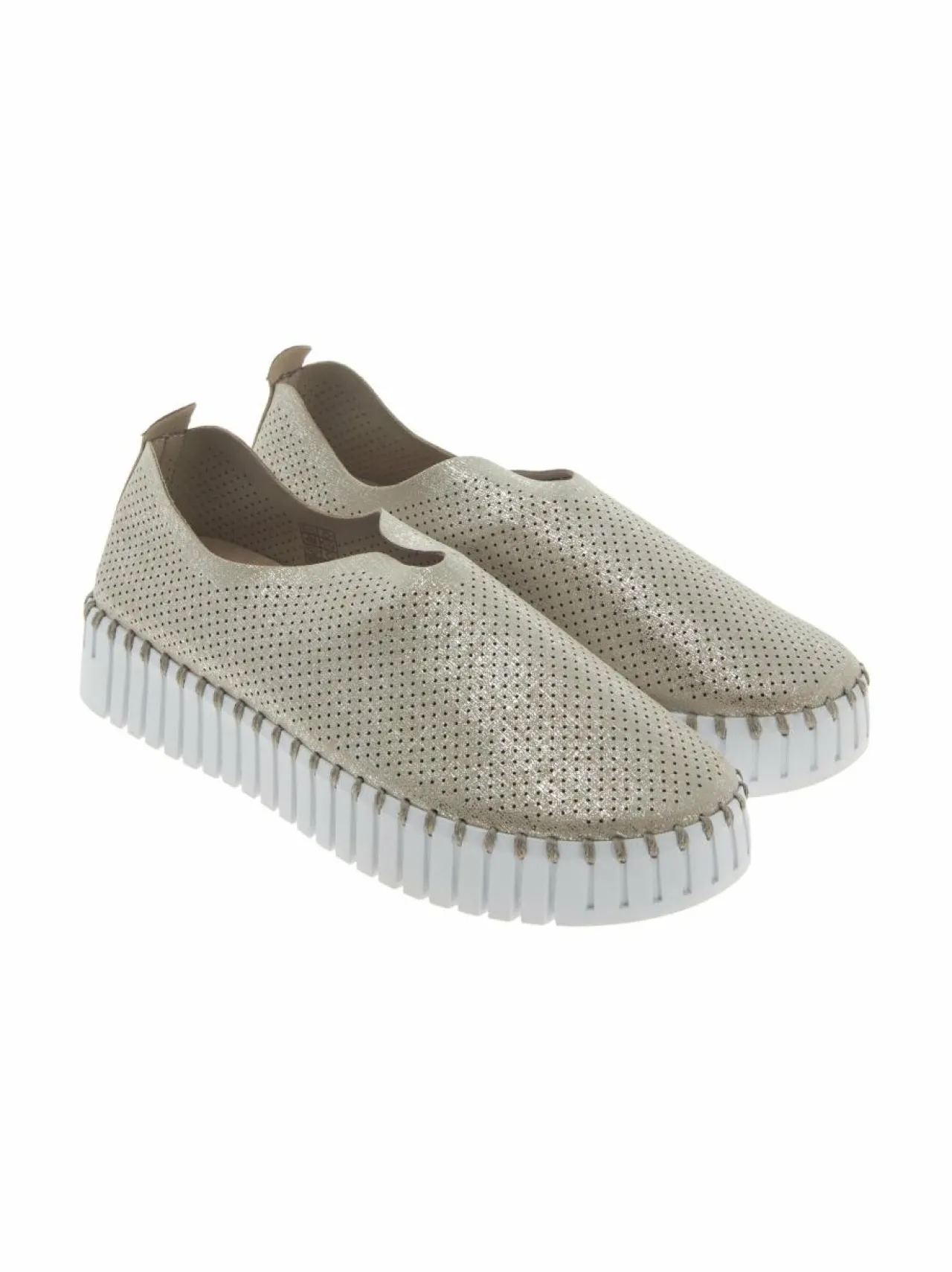 Avokkaat & Korkokengät<ILSE JACOBSEN Tulip Flats-kengät 710100 SILVER/WHITE