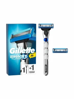 Gillette Turbo handle + 2 blades -partahöylä + 2 vaihtoterää^ Kasvojenhoito