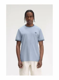 Paidat<Fred Perry Twin Tipped -paita Y58 LGHSMO/PTRBL/NY