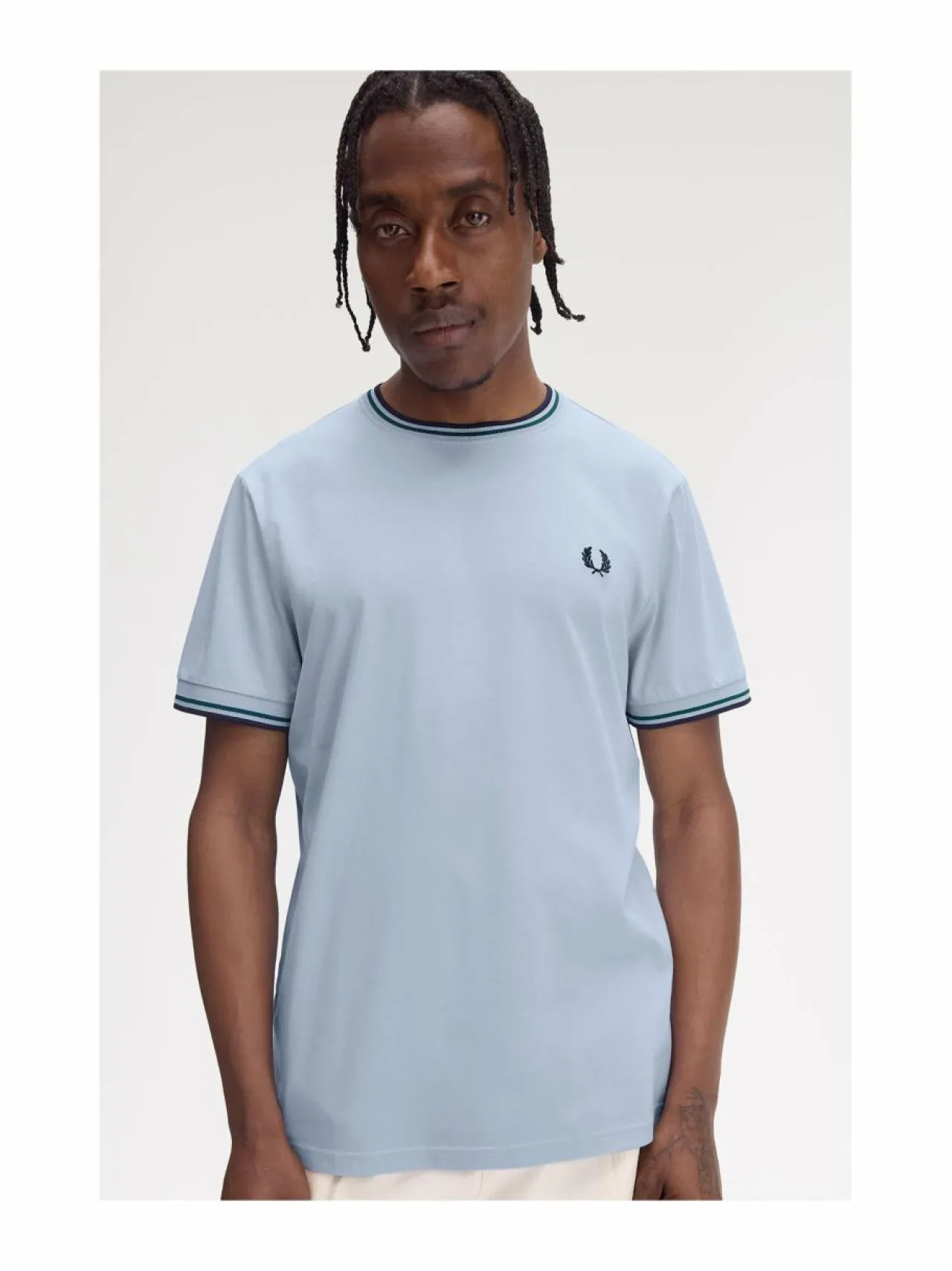 Paidat<Fred Perry Twin Tipped -paita Y58 LGHSMO/PTRBL/NY
