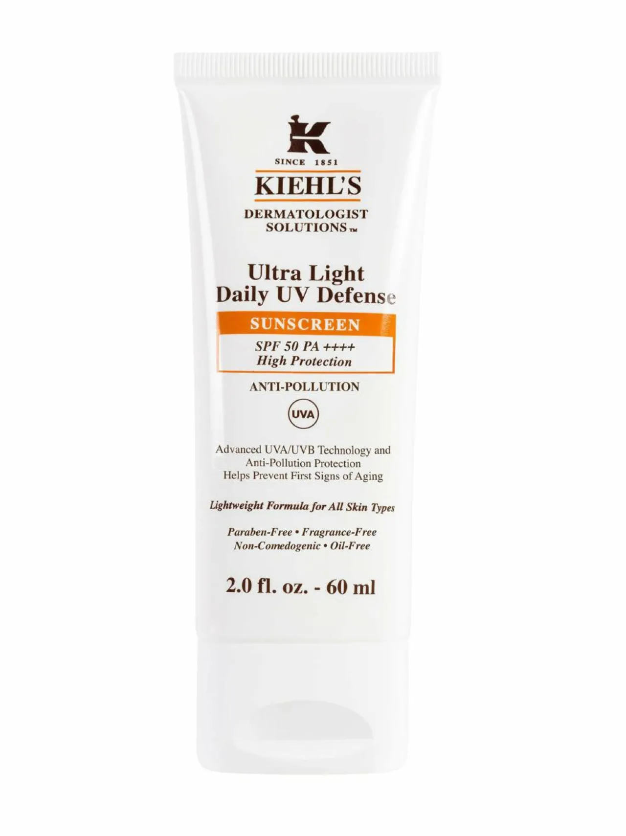 Kiehl's Ultra Light Daily UV Defense SPF50 + -aurinkosuoja kasvoille 60 ml^ Aurinkotuotteet