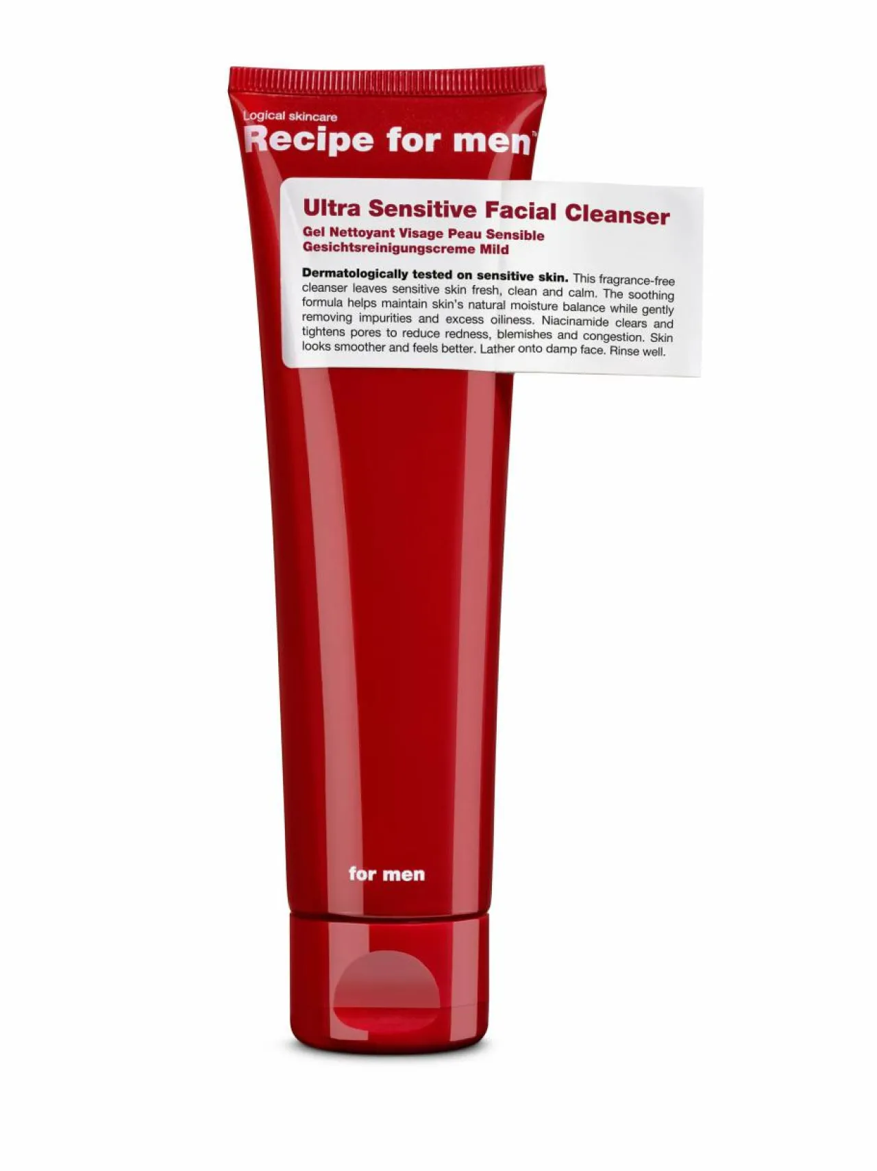 Recipe for men Ultra Sensitive Facial Cleanser -puhdistusgeeli,100 ml^ Kasvojenhoito