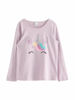Pitkähihaiset Trikoopaidat<Lindex Unicorn Face -trikoopaita 9959 LIGHT DUSTY LILAC