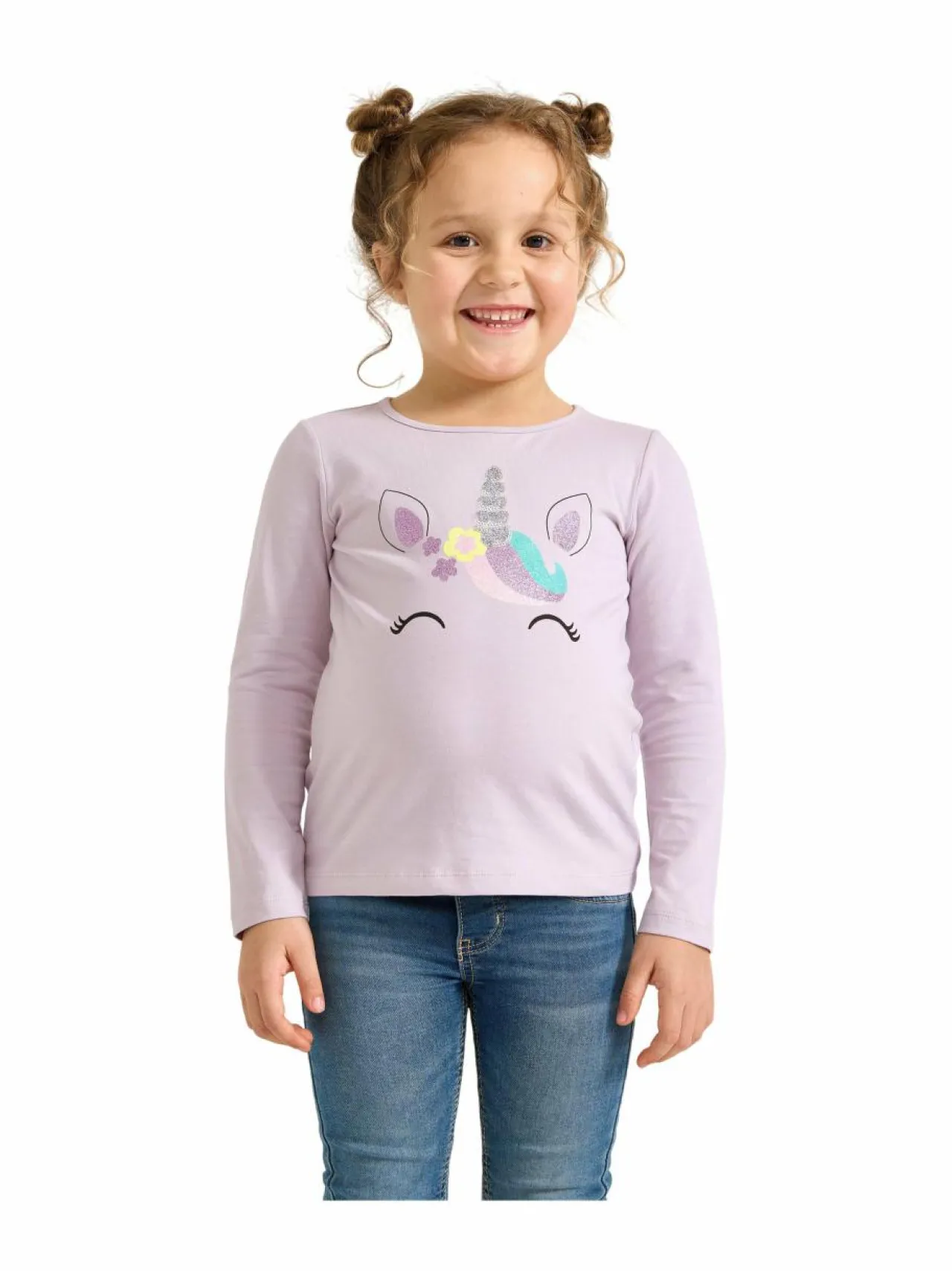 Pitkähihaiset Trikoopaidat<Lindex Unicorn Face -trikoopaita 9959 LIGHT DUSTY LILAC