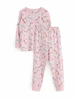 Yöasut & Kylpytakit<Lindex Unicorn Sweet -pyjama 2-osainen 683 DUSTY PINK