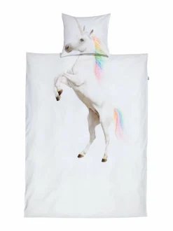 Liinavaatteet<Snurk Unicorn-pussilakanasetti 150 x 210 + 50 x 60 cm WHITE