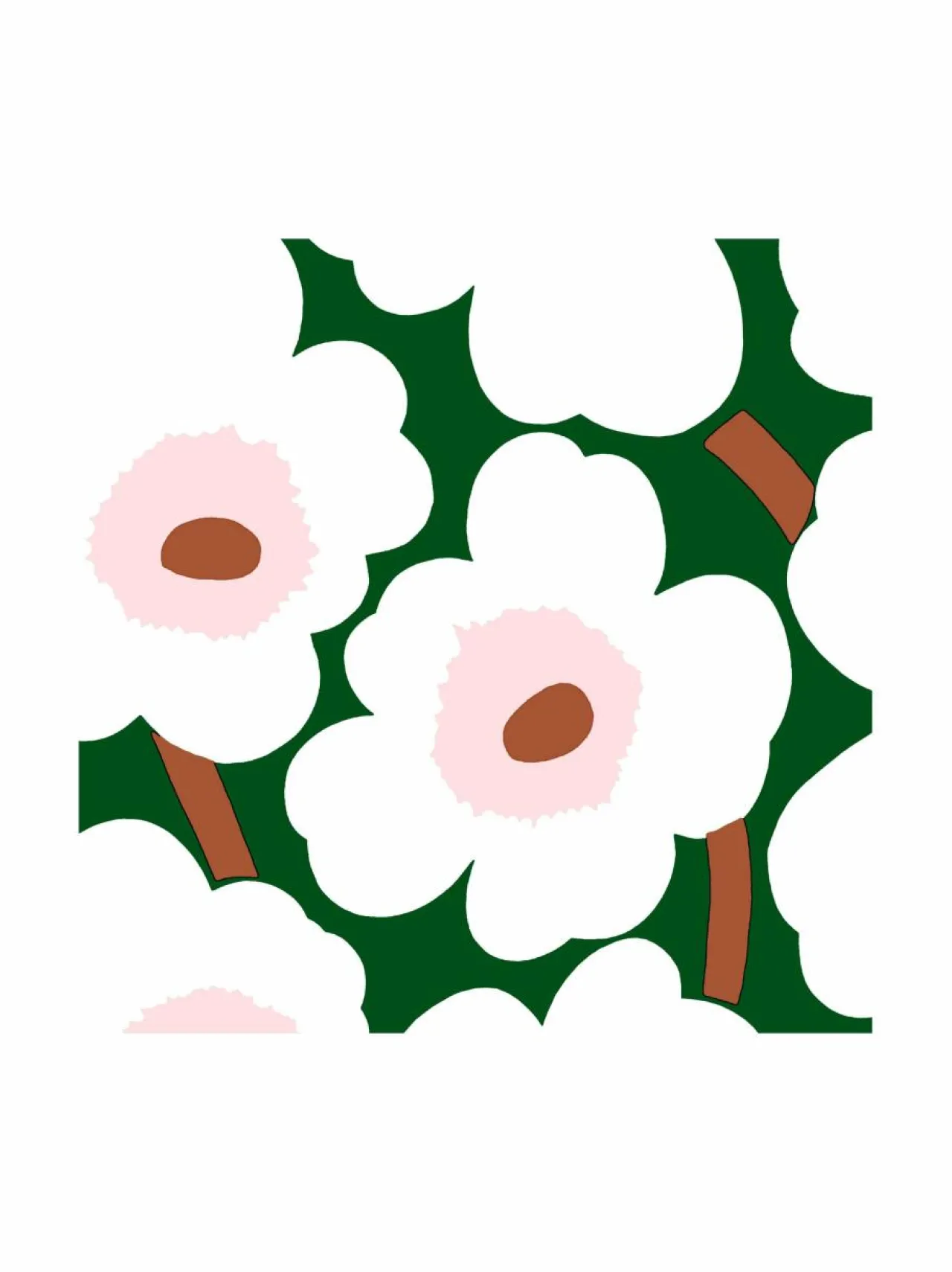 Keittiö- & Kattaustekstiilit<Marimekko Unikko-paperilautasliinat 20 kpl DARK GREEN