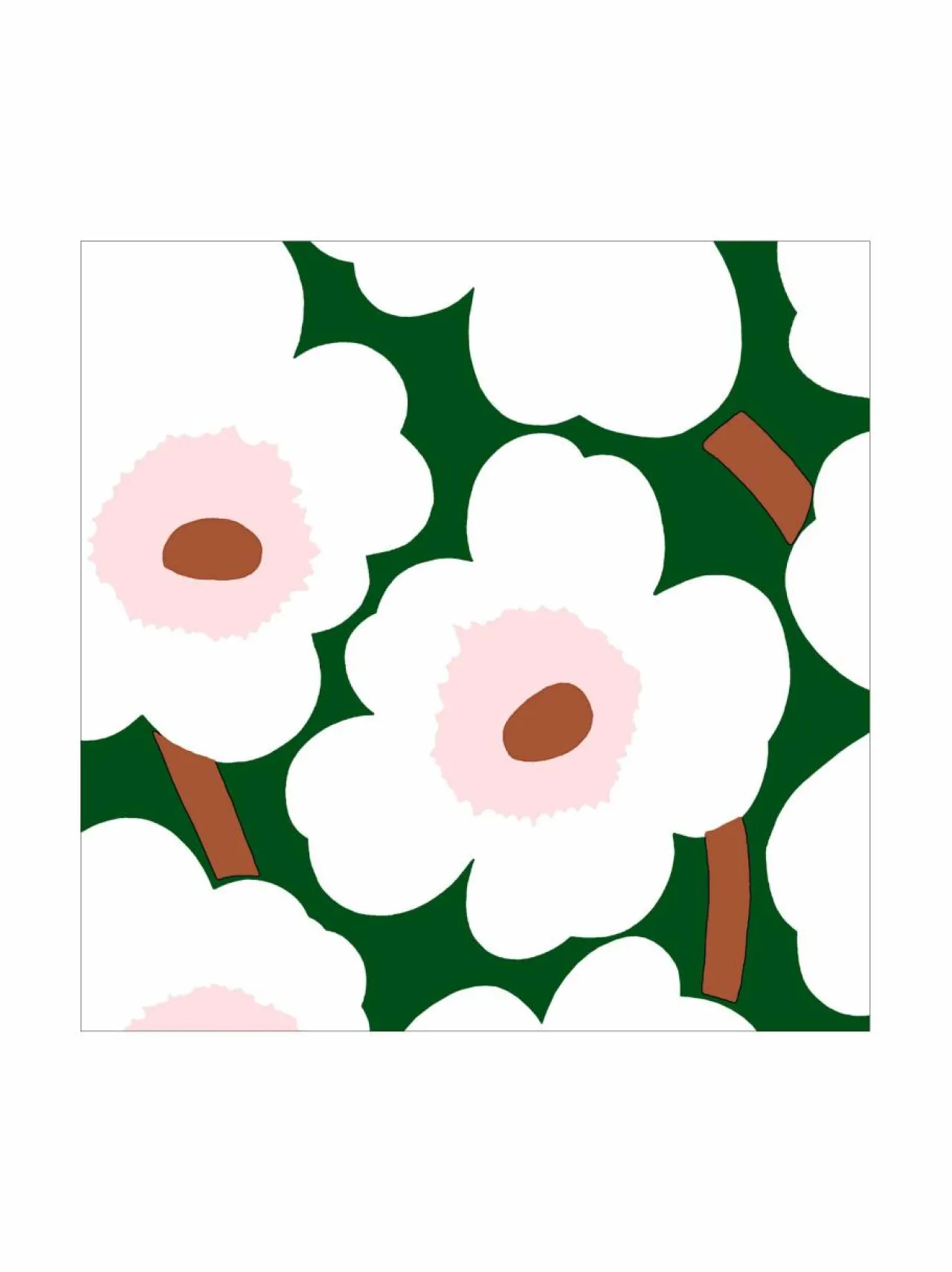 Keittiö- & Kattaustekstiilit<Marimekko Unikko-paperilautasliinat 20 kpl DARK GREEN