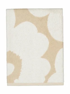 Kylpyhuonetekstiilit<Marimekko Unikko-pyyhe 810 BEIGE, WHITE