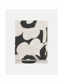 Kylpyhuonetekstiilit<Marimekko Unikko-pyyhe 190 CHARCOAL, OFF WHITE