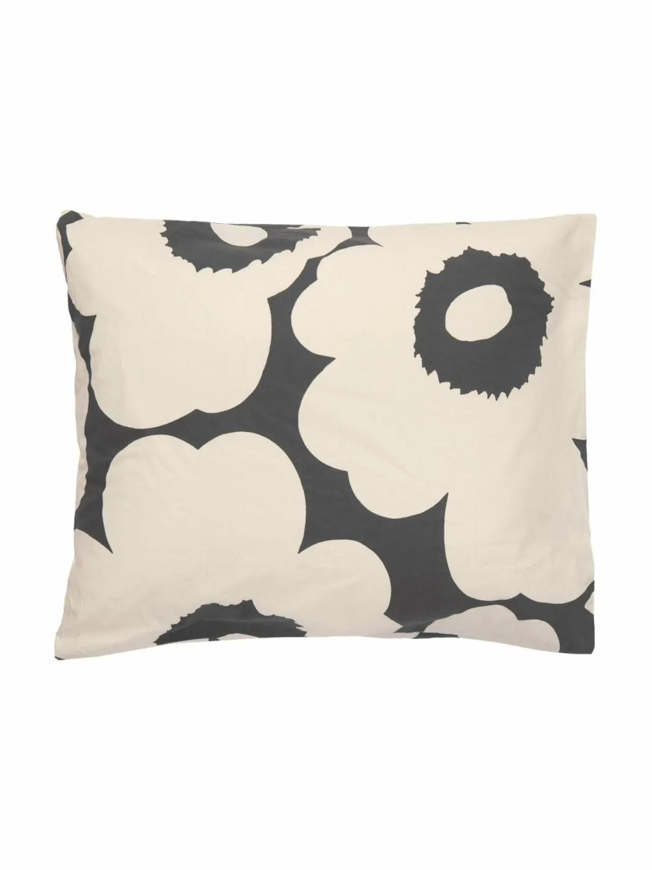 Liinavaatteet<Marimekko Unikko-tyynyliina 50 x 60 cm 910 CHARCOAL, OFF WHITE