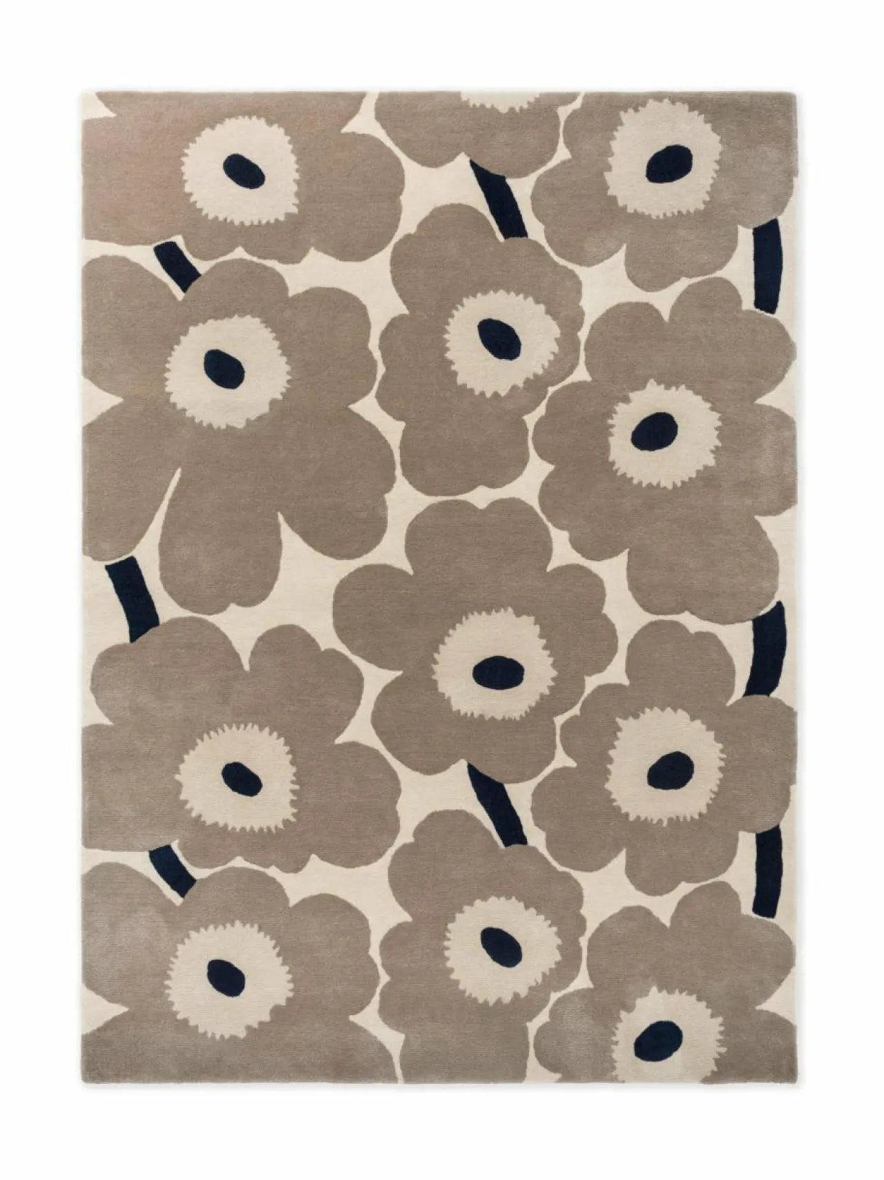 Matot<Marimekko Unikko-villamatto 132401 GREIGE