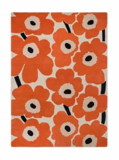 Matot<Marimekko Unikko-villamatto 132403 ORANGE RED