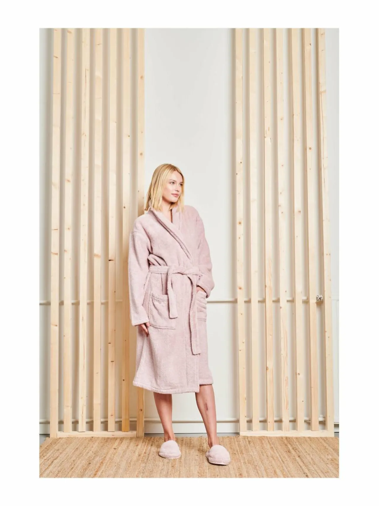 Kylpyhuonetekstiilit<LUIN LIVING Unisex-kylpytakki DUSTY ROSE