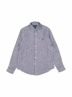 Paidat<Polo Ralph Lauren University Sport -pellavakauluspaita 6635A NEWPORT NAVY WHITE