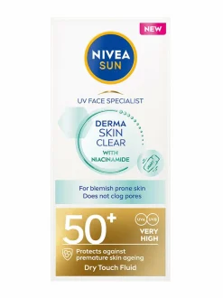 Aurinkotuotteet<NIVEA UV Face Derma Blemish Control Fluid SK50+ -aurinkosuojavoide