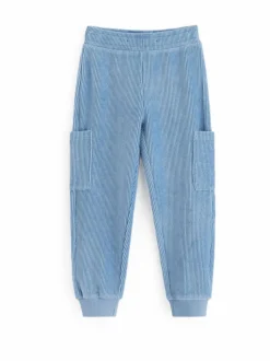 Housut<Lindex Vakosamettihousut 8174 LT DUSTY BLUE