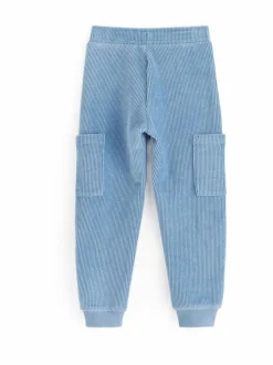 Housut<Lindex Vakosamettihousut 8174 LT DUSTY BLUE