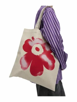 Marimekko Vankka Akvarelli Unikko Kioski -shopperi^ Shopperit