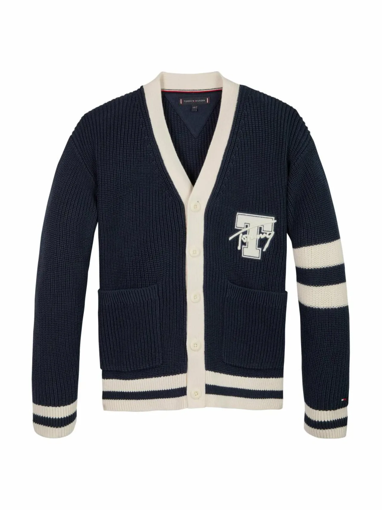 Tommy Hilfiger Varsity Graphic V-Neck -neuletakki^ Neuleet|Neuleet