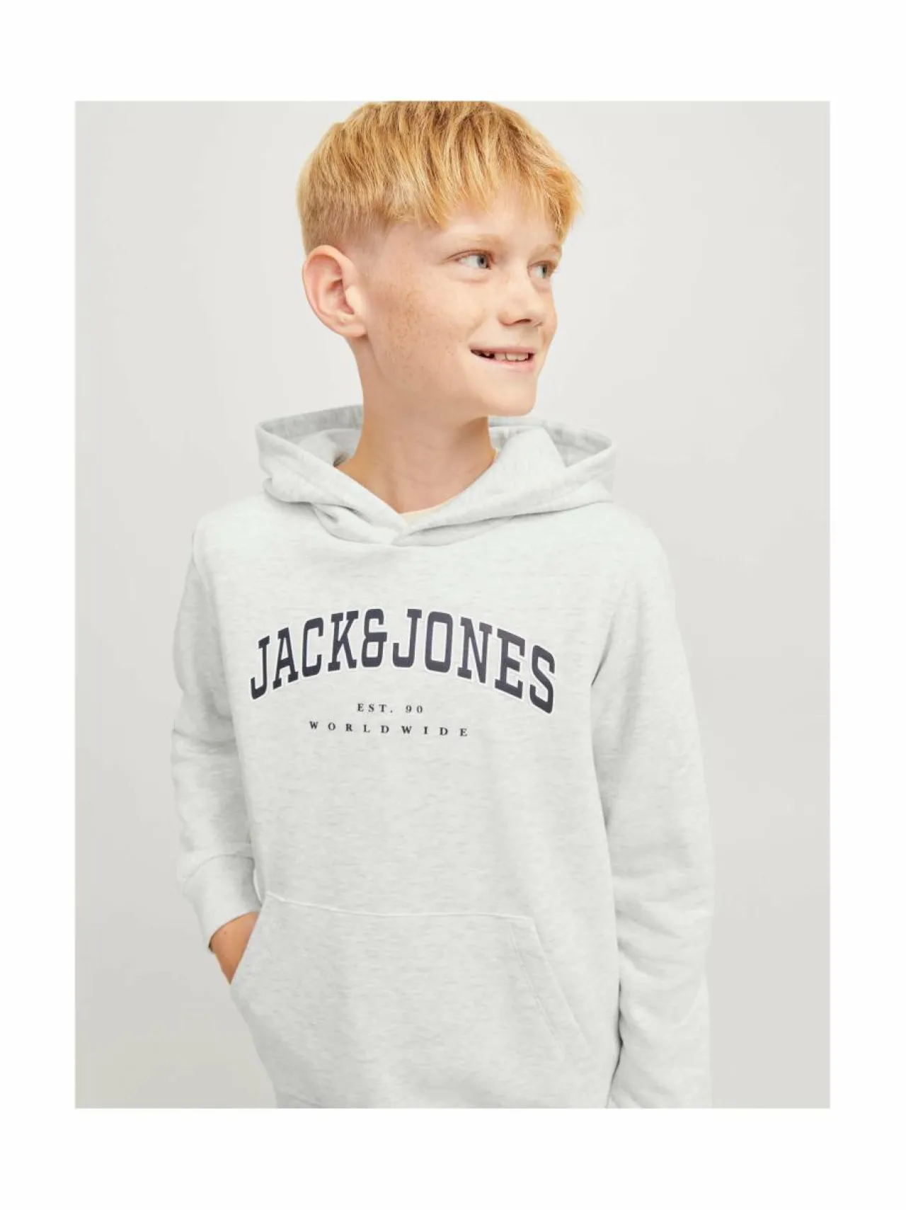 Colleget & Hupparit|Colleget & Hupparit<JACK & JONES junior Varsity-huppari WHITE MELANGE FIT:LOOSE