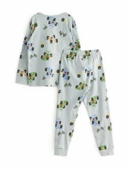 Yöasut & Kylpytakit<Lindex Vehicle- pyjama 2-osainen 8403 LIGHT DUSTY BLUE