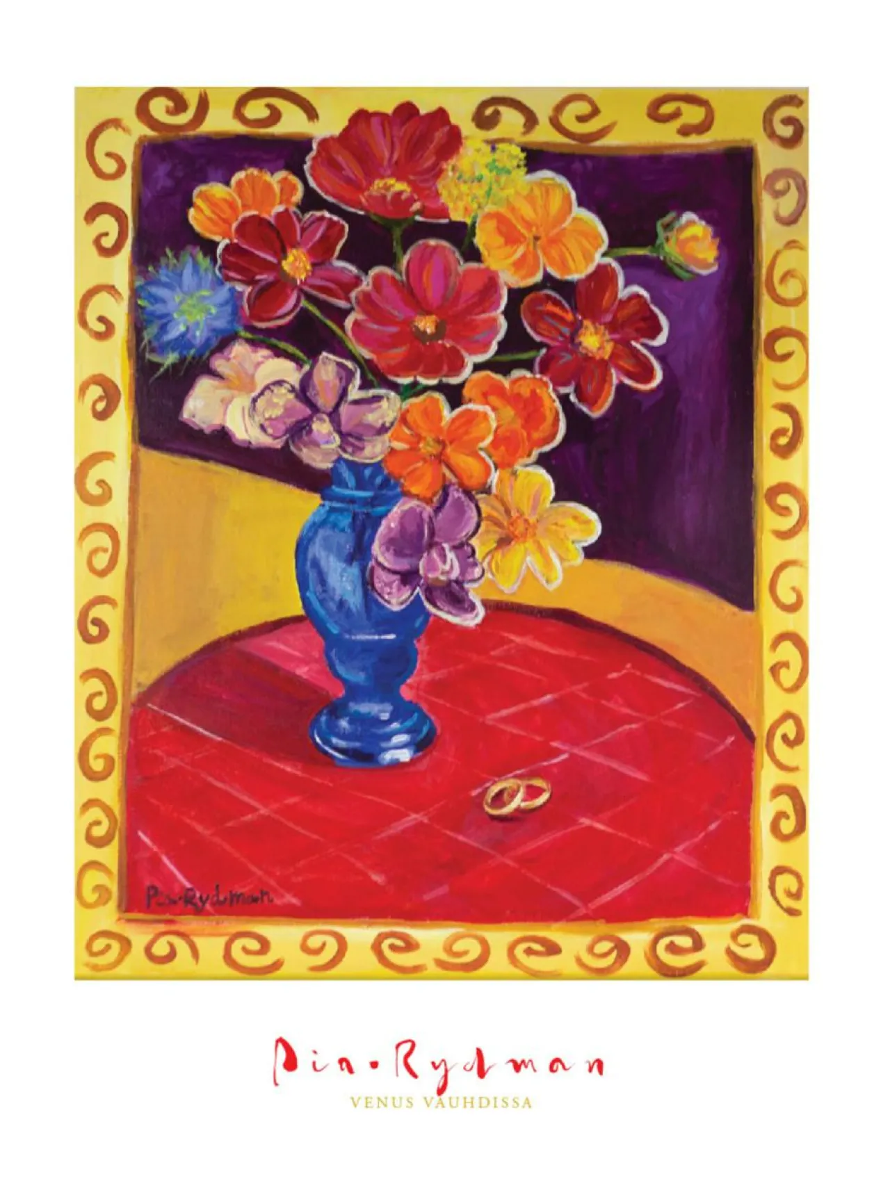 Taulut & Julisteet<Pia Rydman Art Venus vauhdissa, 55x46cm, akryylimaalaus, Pia Rydman