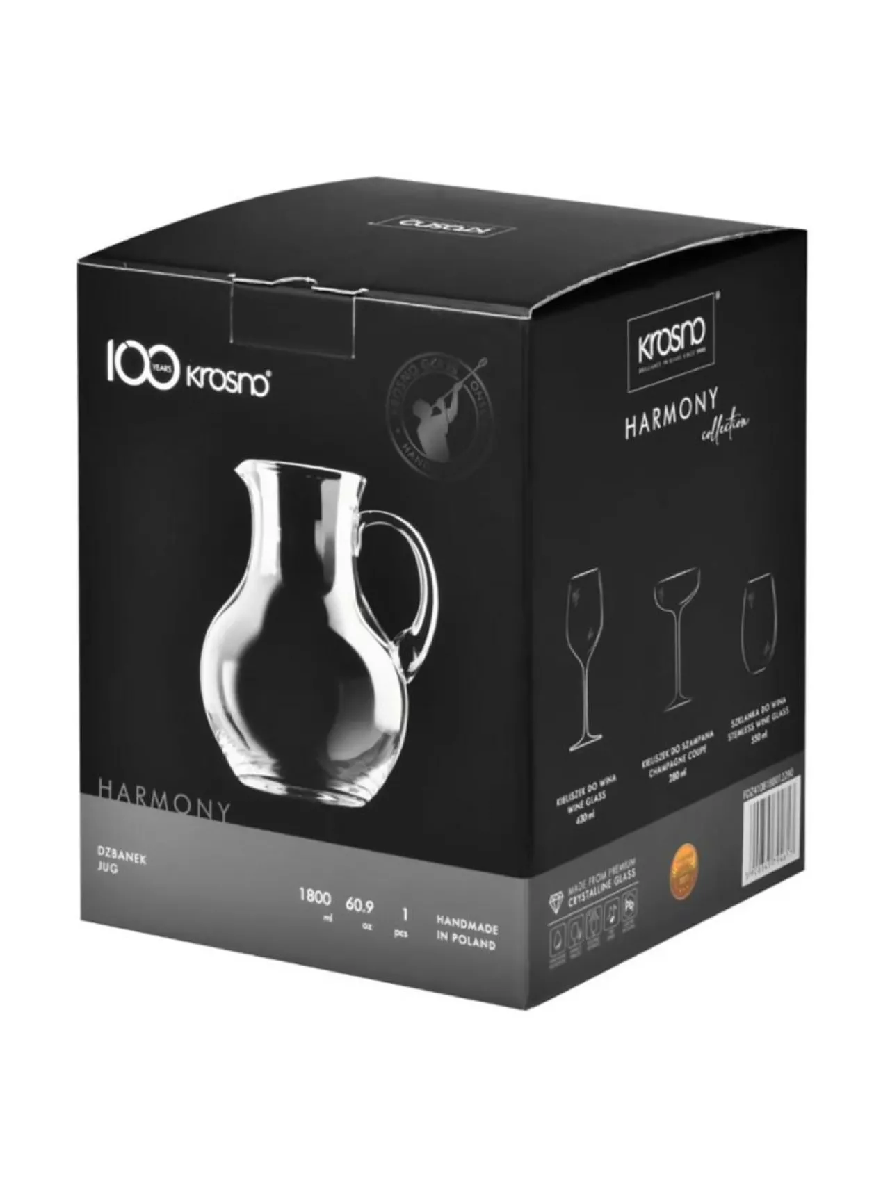 Krosno Vesikannu Harmony 1800ml^ Lasit