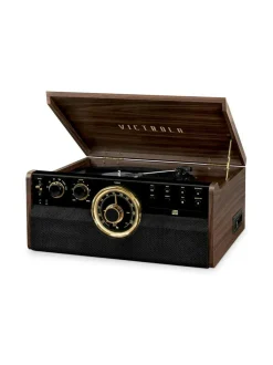 Audio<Victrola Empire 6-In-1 Musiikkikeskus ESPRESSO