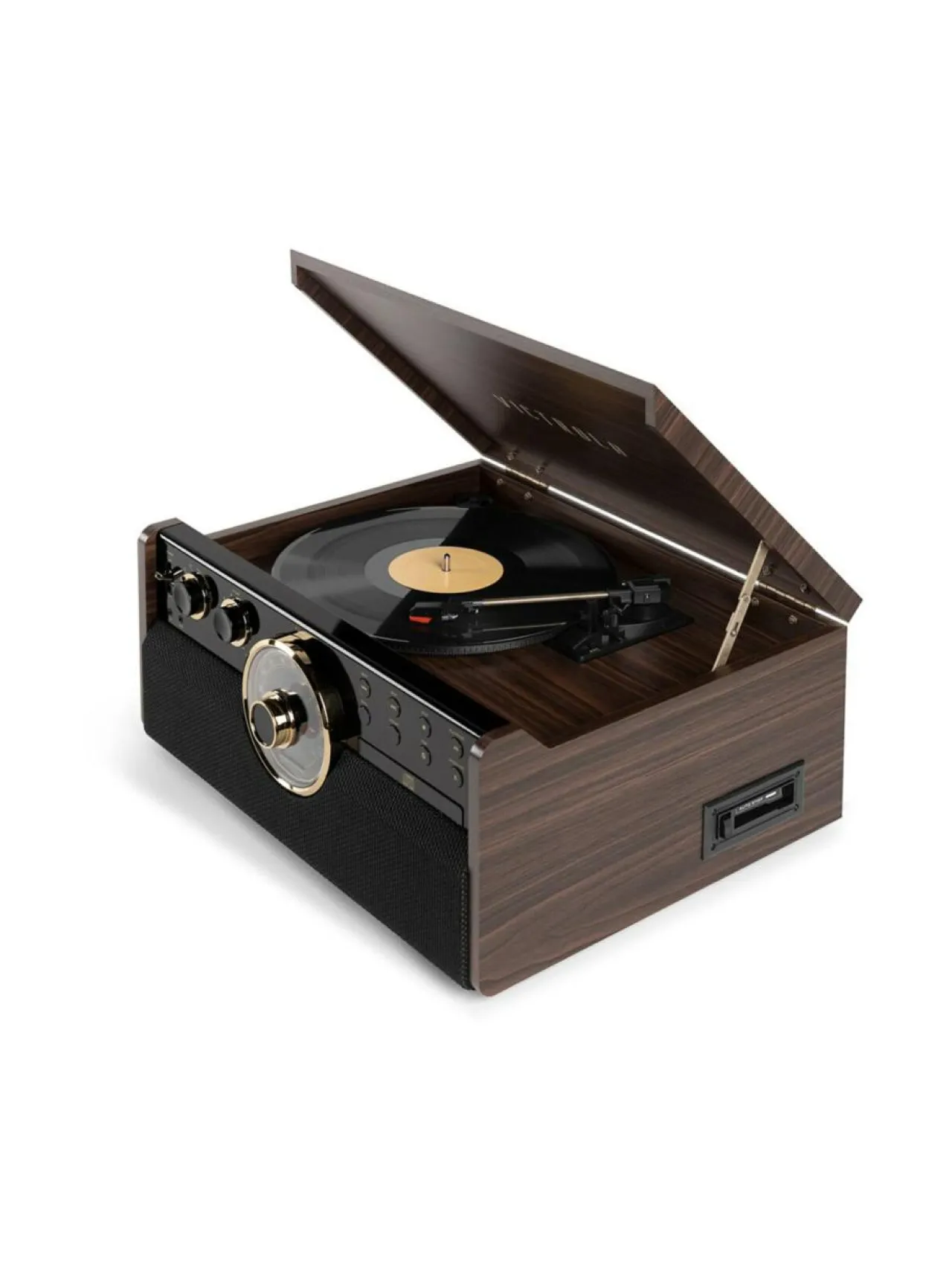 Audio<Victrola Empire 6-In-1 Musiikkikeskus ESPRESSO