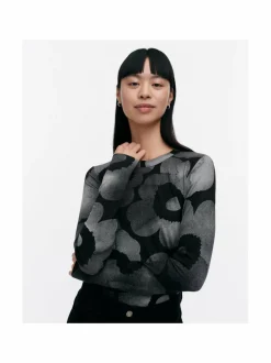 Paidat & Puserot<Marimekko Viedä Akvarelli Unikko -trikoopaita 999 DARK GREY, BLACK