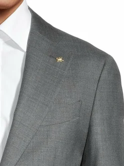 Puvut<Corneliani Villakangaspuku 014 GRAY MELANGE DARK BLACKBOARD