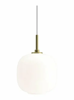 Kattovalaisimet<Louis Poulsen VL45 Radiohus -riippuvalaisin Ø 17,5 cm WHITE/BRASS