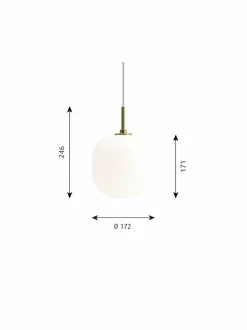 Kattovalaisimet<Louis Poulsen VL45 Radiohus -riippuvalaisin Ø 17,5 cm WHITE/BRASS