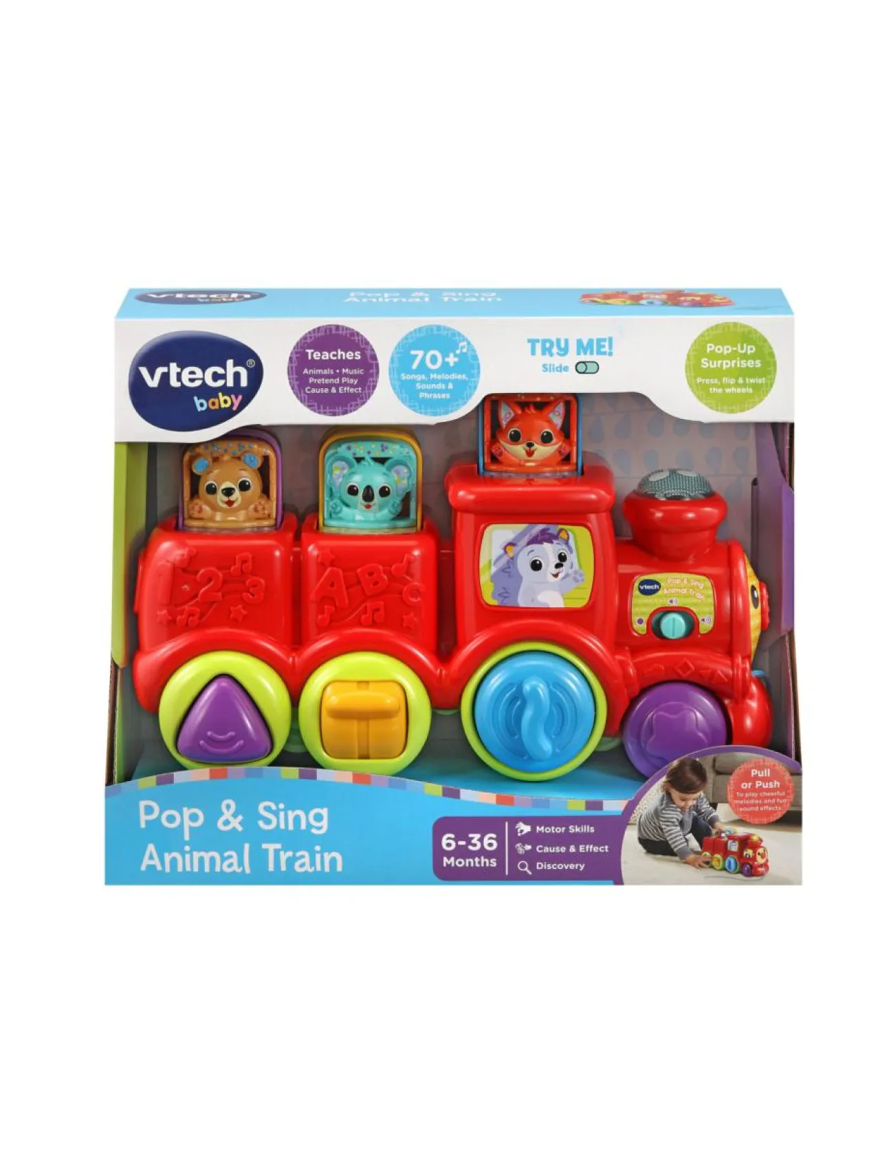 VTECH Musiikkilelu Eläinjuna (englanninkielinen)^ Figuurit & Interaktiiviset Lelut
