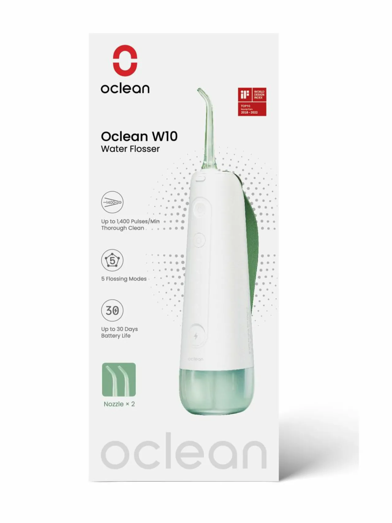 Hampaidenhoito<Oclean W10 Water Flosser -suunhuuhtelulaite GREEN