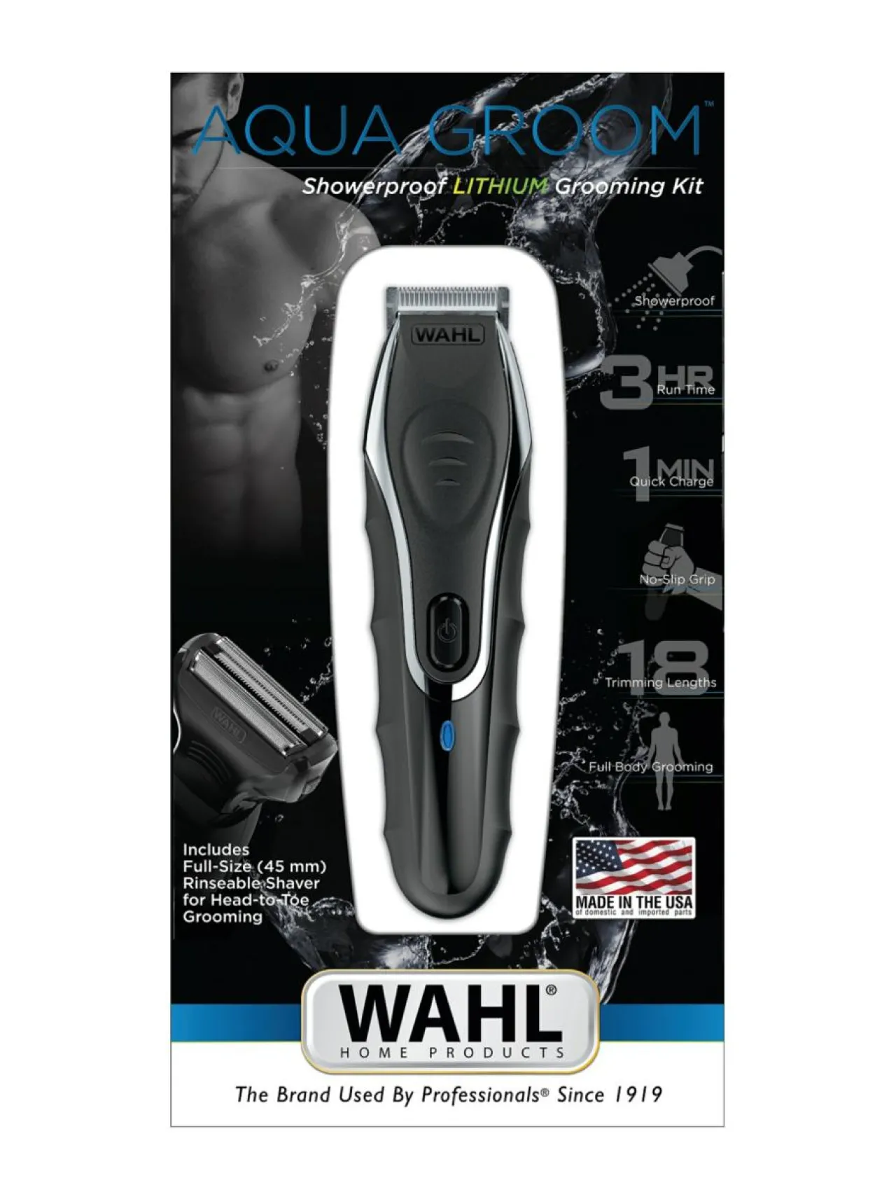 Wahl 9899-016 Aqua Groom vedenkestävä monitoimitrimmeri^ Ihokarvanpoisto