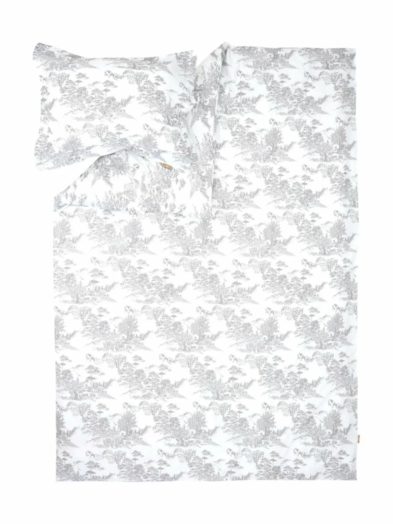 Liinavaatteet<Villa Stockmann Wald-pussilakana SOFT WHITE/GREY COMBO
