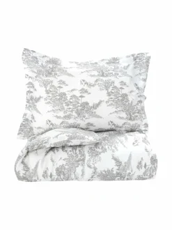 Liinavaatteet<Villa Stockmann Wald-pussilakana SOFT WHITE/GREY COMBO