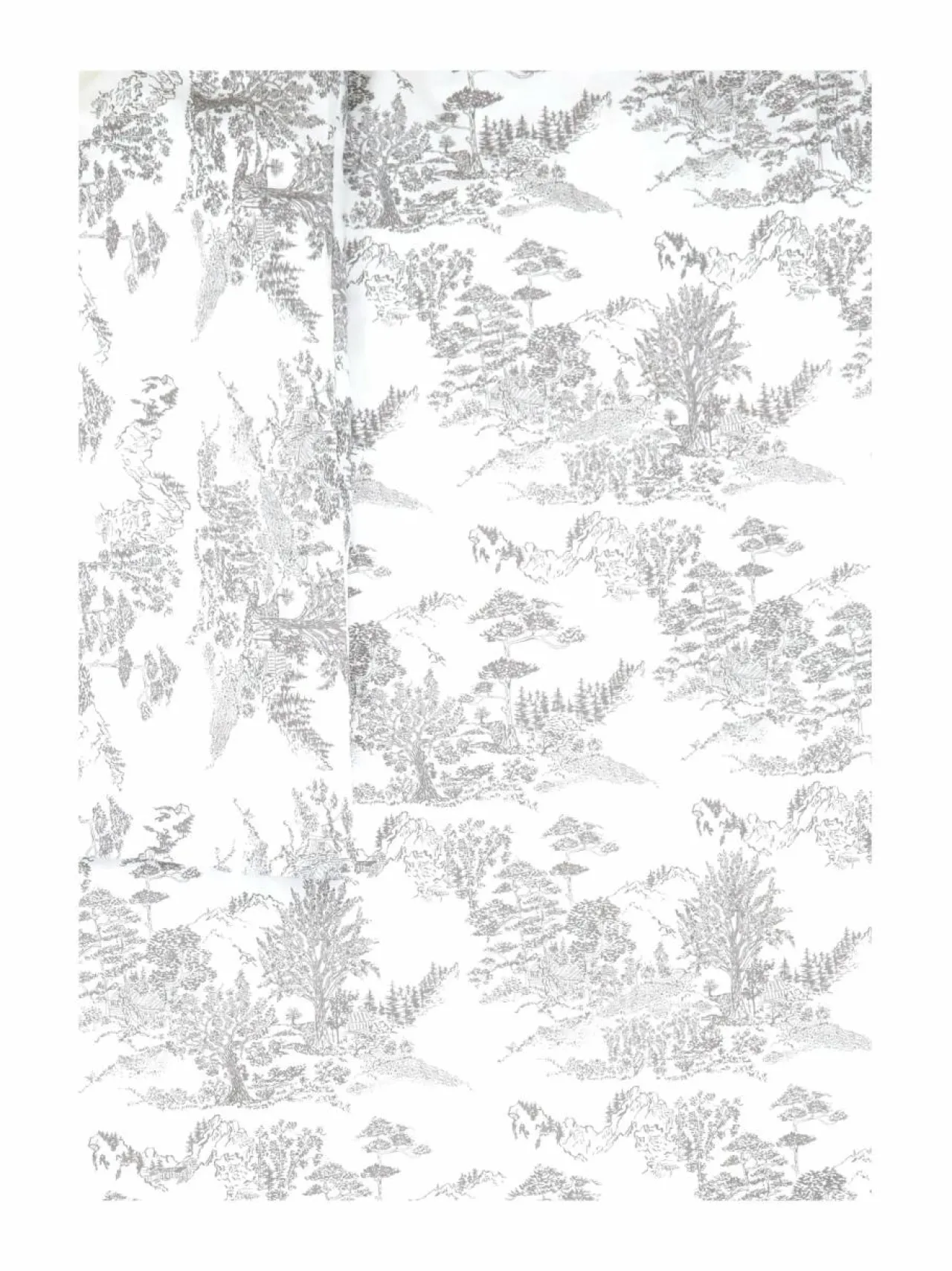 Liinavaatteet<Villa Stockmann Wald-pussilakana SOFT WHITE/GREY COMBO