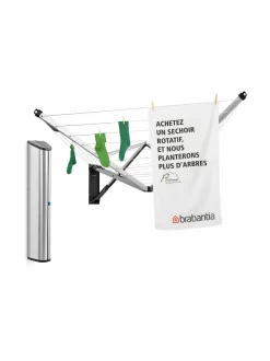 Pyykkihuolto<Brabantia WallFix -seinäkiinnitteinen pyykinkuivausteline GREY
